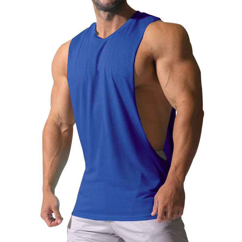 Herren nan Muskelshirt mit extra tiefen Armöffnungen und atmungsaktivem Baumwollmix