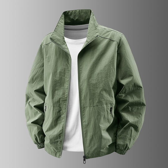 Herren Ultraleichte Funktions-Übergangsjacke mit Stehkragen, Zwei-Wege-Reißverschluss & verdeckten Reißverschlusstaschen Nord Taschen