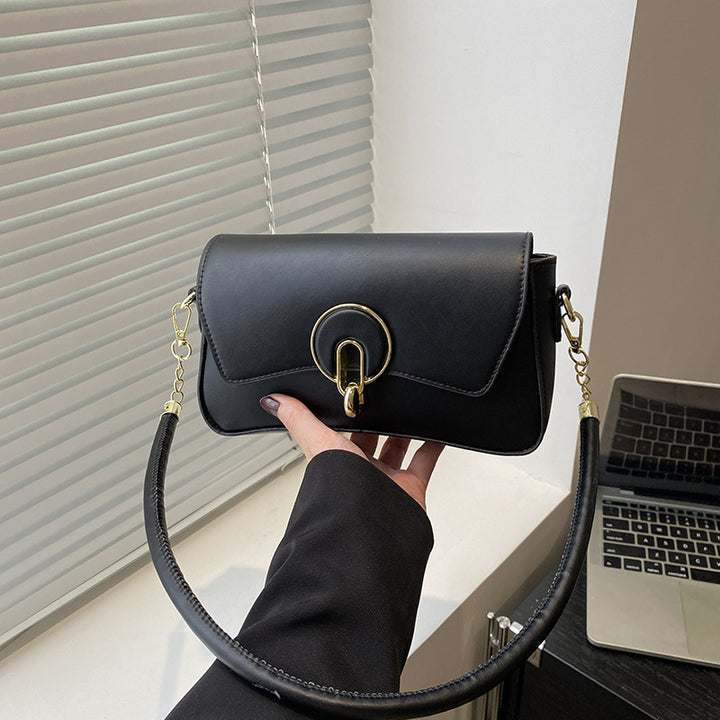 Damen elegante Umhängetasche mit strukturiertem Klappverschluss Nord Taschen