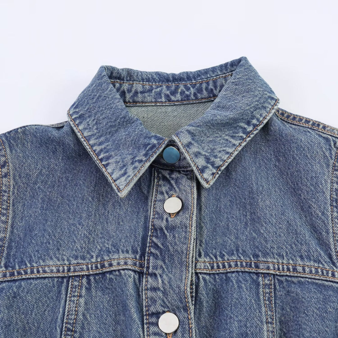 Damen Jeanskleid mit taillierter Silhouette und praktischen Taschen Nord Taschen