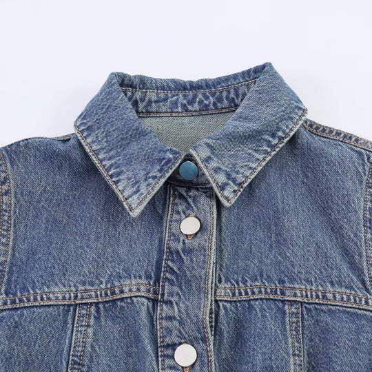 Damen Jeanskleid mit taillierter Silhouette und praktischen Taschen Nord Taschen