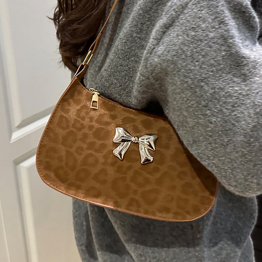 Damen modische Schultertasche mit stilvollem Schleifen-Detail Nord Taschen
