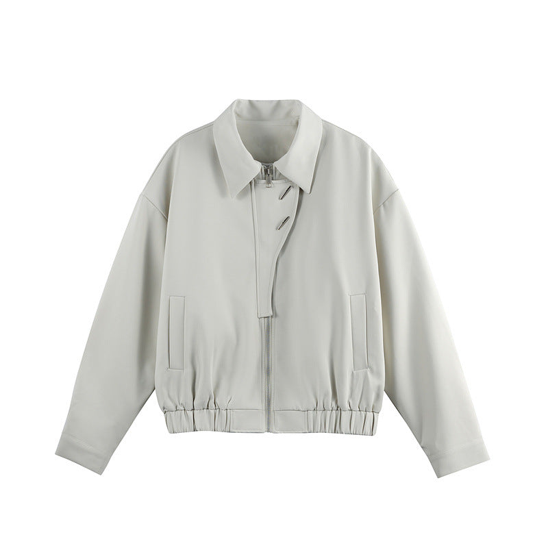 Unisex Leichter Blouson mit Umlegekragen, verdecktem Reißverschluss und elastischem Saum Nord Taschen