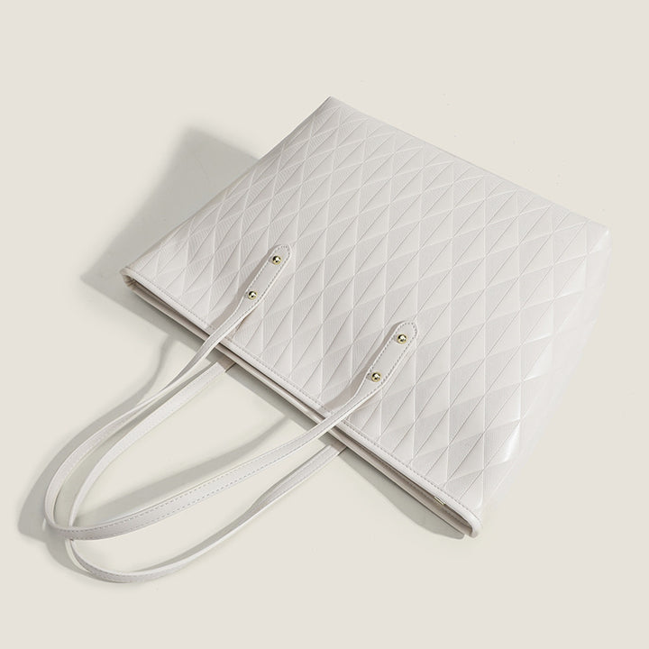 Damen tote Tasche mit elegantem Rautendesign und praktischen Innenfächern Nord Taschen