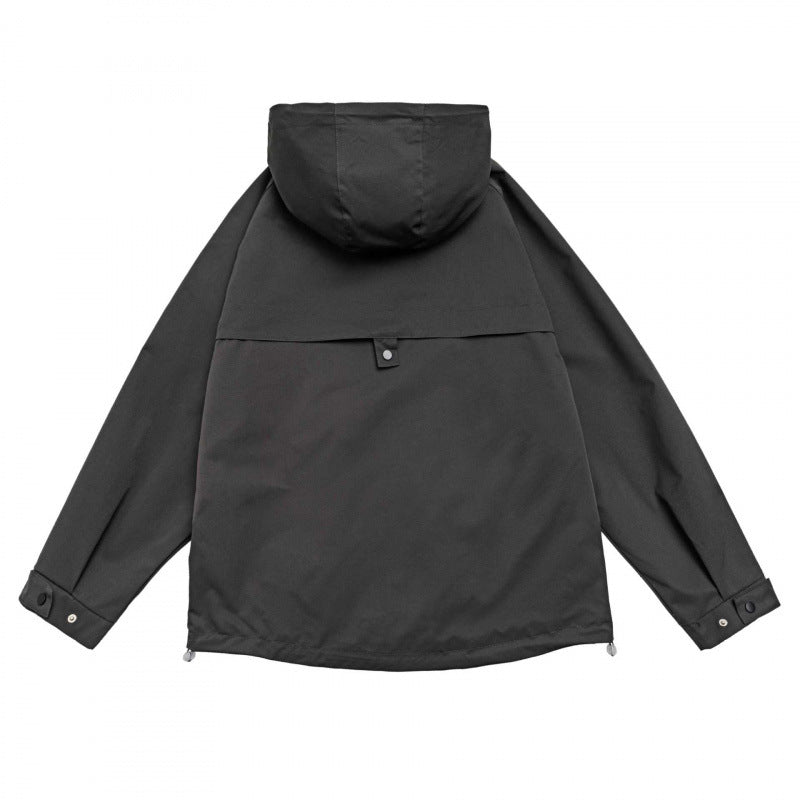 Unisex Oversize-Utility-Parka mit Kapuze, verdeckter Frontleiste und Multifunktions-Taschen Nord Taschen