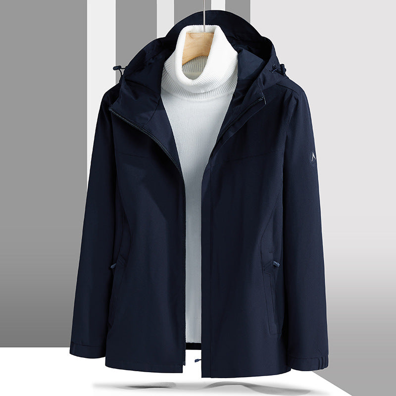 Herren Leichte technische Softshelljacke mit verstellbarer Kapuze und minimalistischer Sportpassform Nord Taschen