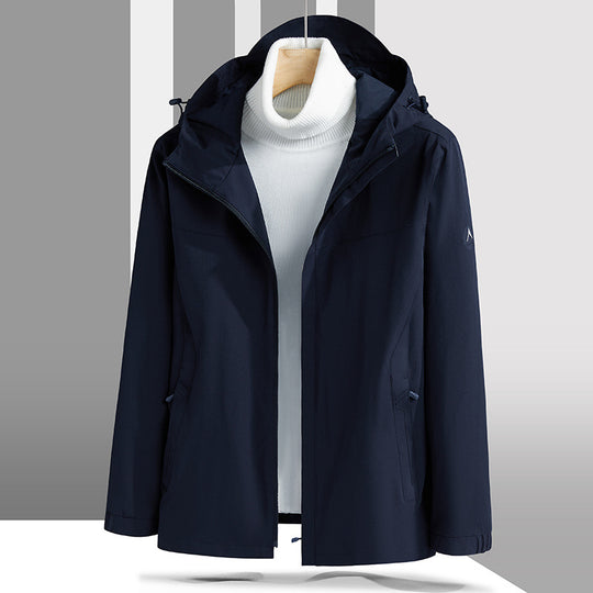 Herren Leichte technische Softshelljacke mit verstellbarer Kapuze und minimalistischer Sportpassform Nord Taschen