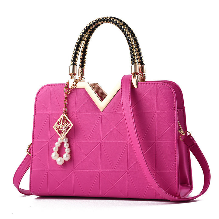 Damen Designer-Handtasche mit strukturiertem Geometrie-Muster und abnehmbarem Zubehör Nord Taschen