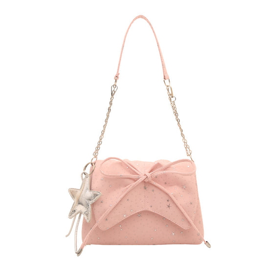 Damen Clutch-Tasche mit verspieltem Sternenmotiv und elegantem Kordelzug Nord Taschen