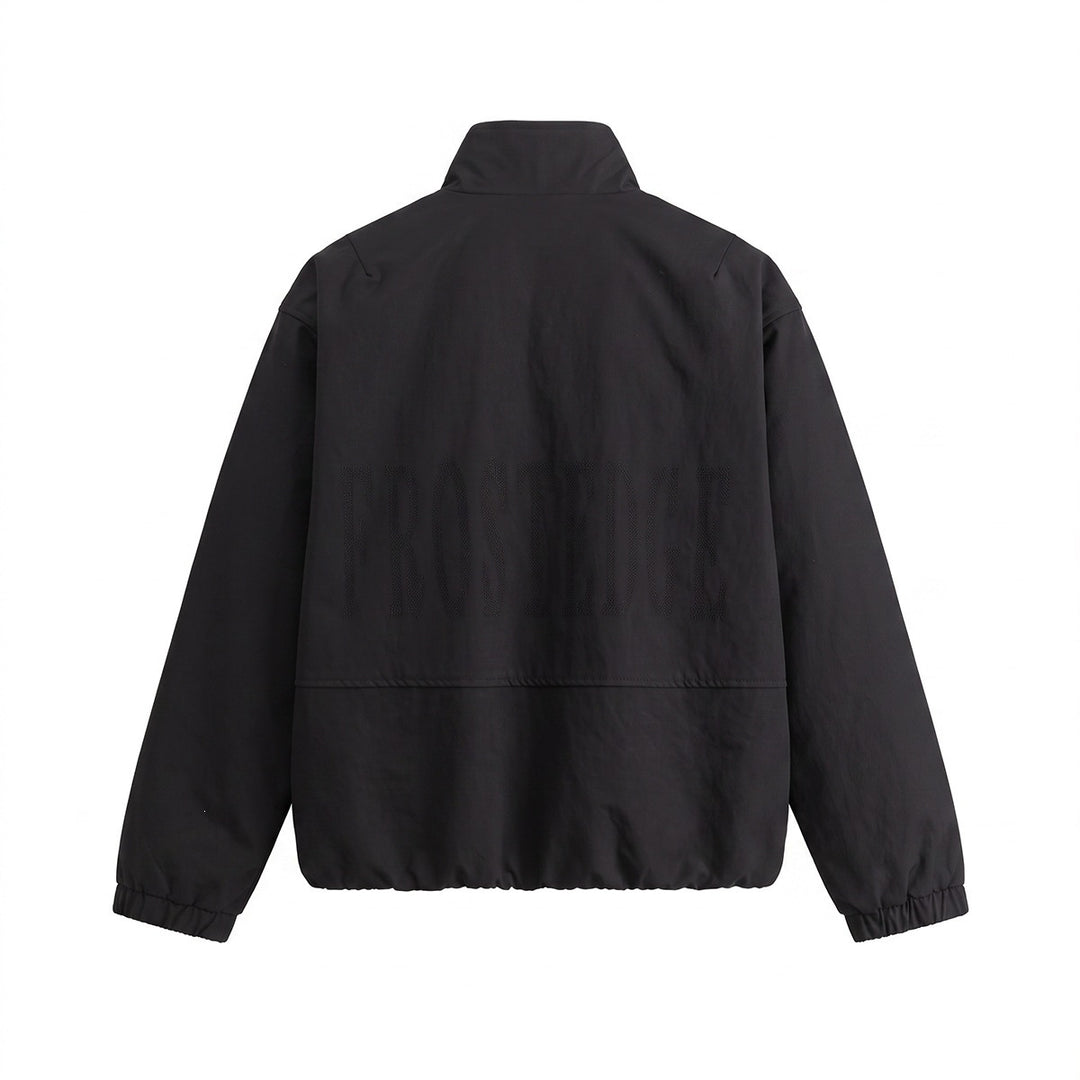 Herren Kurz geschnittener minimalistischer Boxy‑Blouson mit Stehkragen und Druckknopfblende Nord Taschen