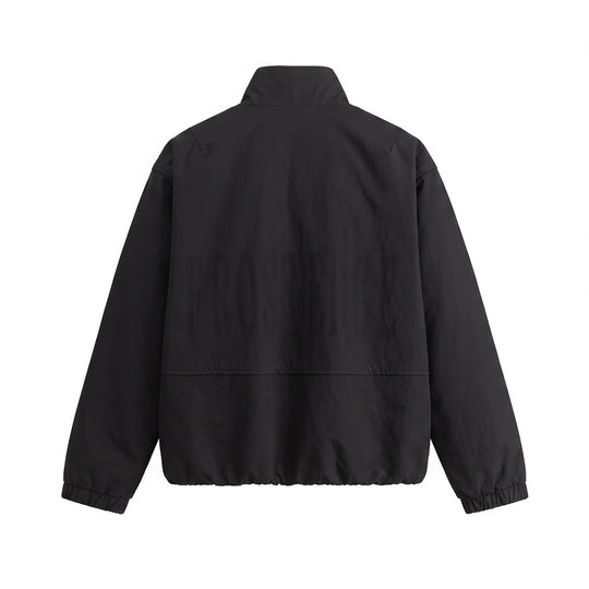 Herren Kurz geschnittener minimalistischer Boxy‑Blouson mit Stehkragen und Druckknopfblende Nord Taschen