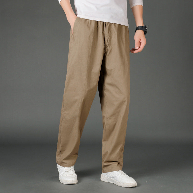 Herren Weite Baumwoll-Chinohose im Relaxed-Fit mit elastischem Komfortbund & verdeckten Eingriffstaschen Nord Taschen