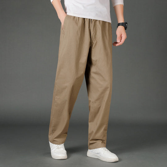 Herren Weite Baumwoll-Chinohose im Relaxed-Fit mit elastischem Komfortbund & verdeckten Eingriffstaschen Nord Taschen