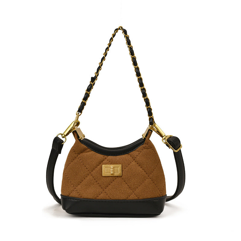 Damen Hobo-Tasche mit elegantem gestepptem Design und luxuriösen Goldakzenten Nord Taschen