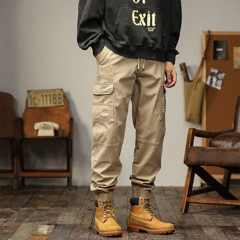 Herren Multifunktionale Cargo-Joggerhose mit Tunnelzugbund, Knieabnähern und Organizer-Taschen Nord Taschen