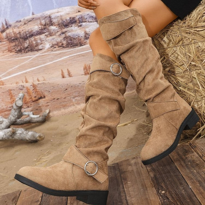 Damen Hohe Stiefel mit modischem Ringdetail und komfortablem Innenfutter
