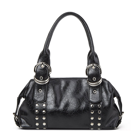 Damen Handtasche mit eleganter Kettenverzierung und modischem Riemendesign Nord Taschen