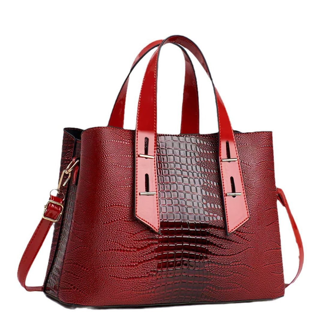 Damen hochwertige Handtasche mit strukturiertem Leder Nord Taschen