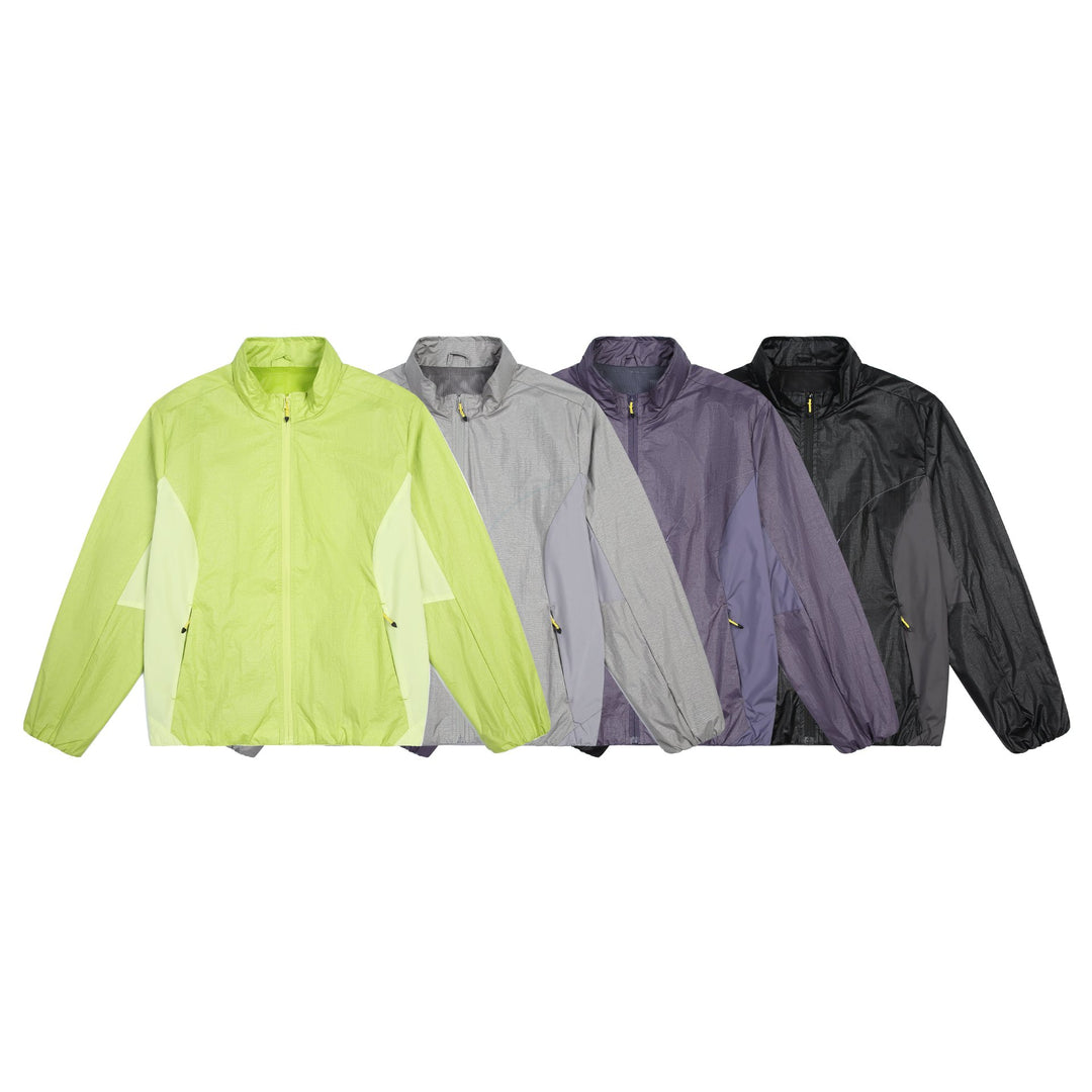 Damen Ultraleichte Lauf- und Windjacke mit Stehkragen und Mesh-Futter Nord Taschen