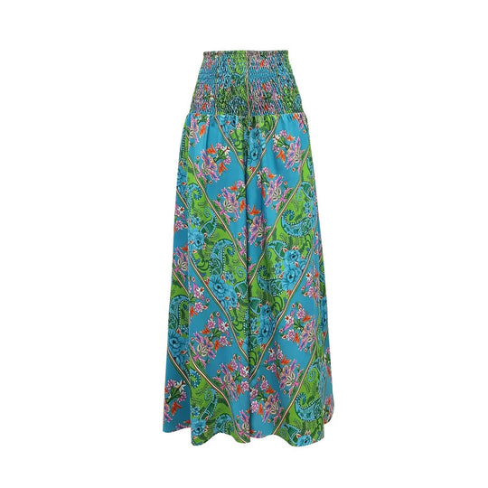 Damen Maxirock mit hohem Smokbund und floraler Paisley‑Optik Nord Taschen