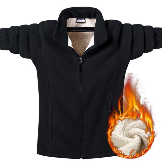 Damen Fleecejacke mit Teddyfutter, durchgehendem Reißverschluss und hohem Stehkragen Nord Taschen