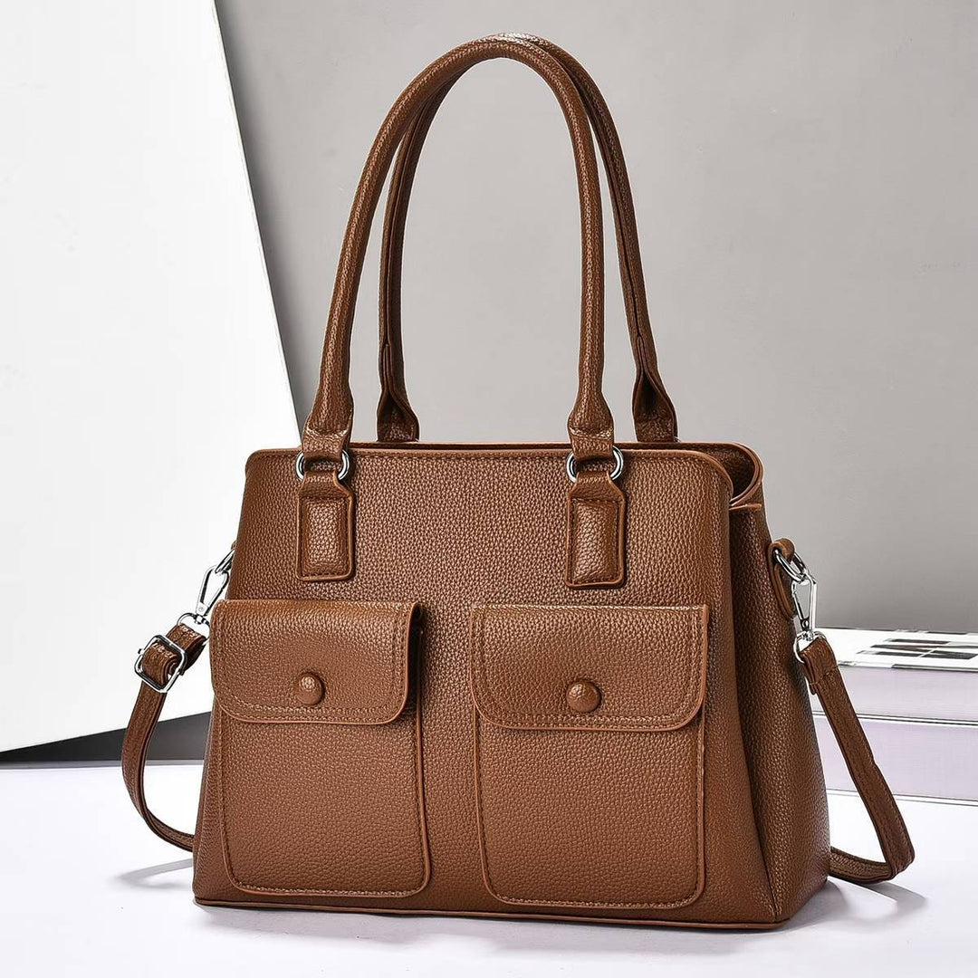 Damen elegante Handtasche mit doppeltem Taschenlayout Nord Taschen