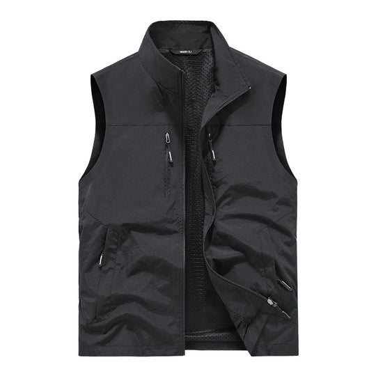Herren Leichte Outdoorweste mit Mesh-Innenfutter und Multifunktionstaschen Nord Taschen