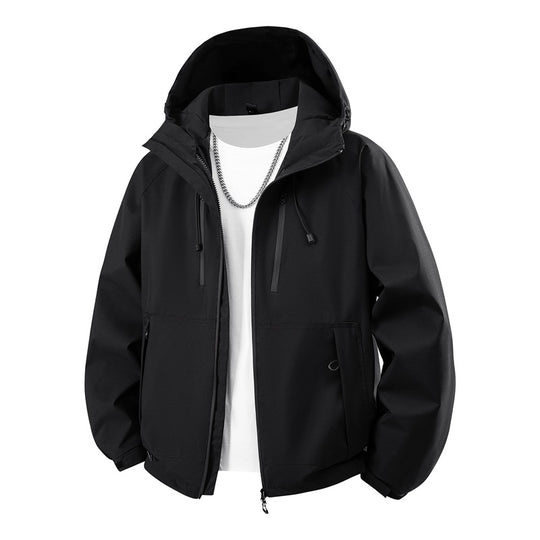 Herren Kapuzen-Softshelljacke mit wasserabweisender Membran, verstellbarer Kapuze & Utility‑Taschen Nord Taschen