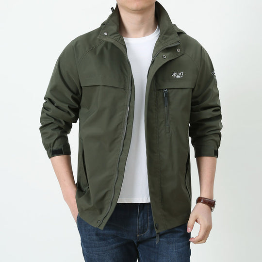 Herren Leichte Softshell-Hoodiejacke mit Kapuze, wasserabweisender Shell und Multifunktions-Taschen Nord Taschen