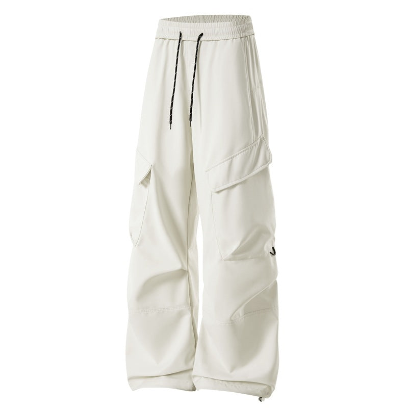 Herren Baggy Cargohose mit Elastikbund, Multifunktionstaschen und verstellbarem Saum Nord Taschen
