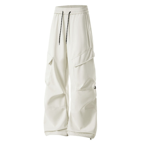 Herren Baggy Cargohose mit Elastikbund, Multifunktionstaschen und verstellbarem Saum Nord Taschen