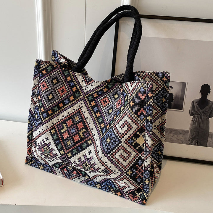 Damen Tragetasche mit kunstvollem strukturiertem Muster Nord Taschen
