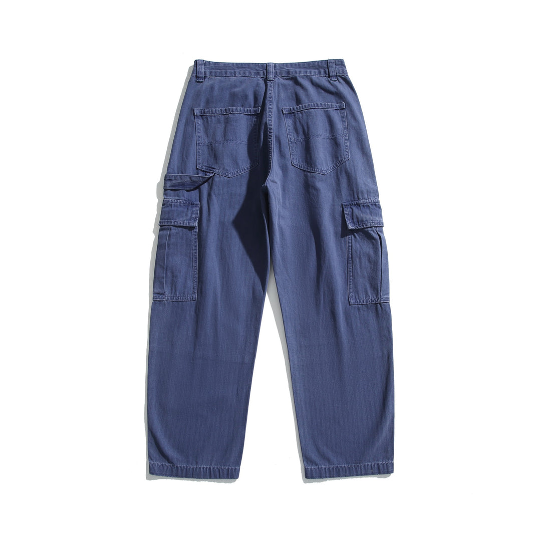 Herren weiche Canvas‑Cargohose mit mehreren Klappentaschen und elastischem Knöchelabschluss Nord Taschen