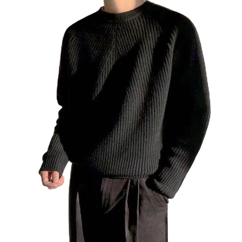 Herren Bequemer Grobstrickpullover Nord Taschen