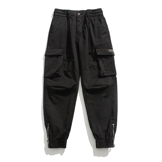 Herren Cargo-Joggerhose mit elastischem Komfortbund, Kniepaneelen und Reißverschluss-Knöcheln Nord Taschen