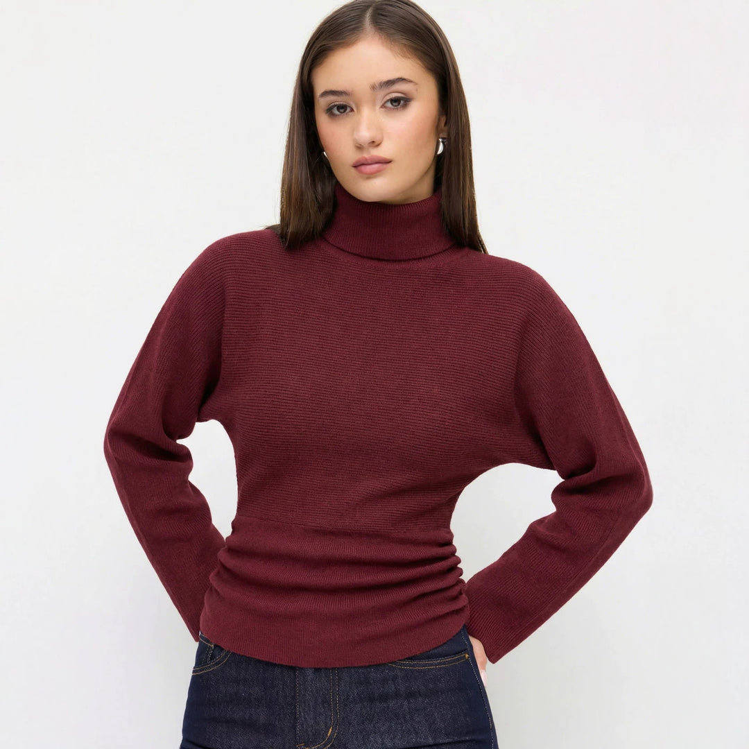 Damen Eleganter Rollkragenpullover Nord Taschen