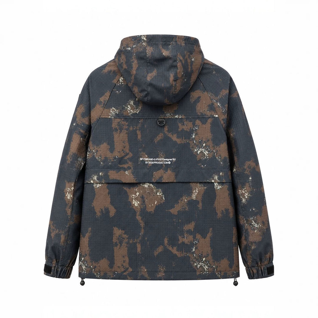 Herren Technischer Camouflage-Parka mit Kapuze und Ripstop-Außenmaterial Nord Taschen