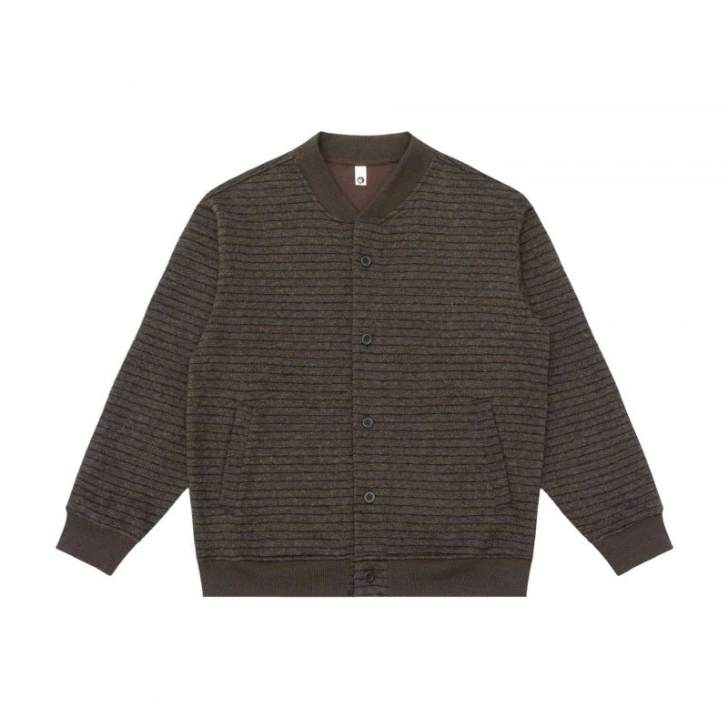 Herren Strukturiertes Strick-Cardigan mit Druckknopfleiste und geripptem Saum Nord Taschen