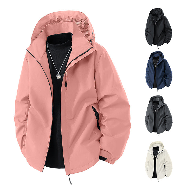 Herren leichte wetterfeste Softshelljacke mit verstellbarer Kapuze, winddichter Außenlage und atmungsaktivem Meshfutter Nord Taschen