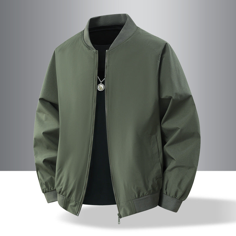 Herren Leichte urban-militärische Bomberjacke mit elastischem Saum, Reißverschluss und Eingrifftaschen Nord Taschen