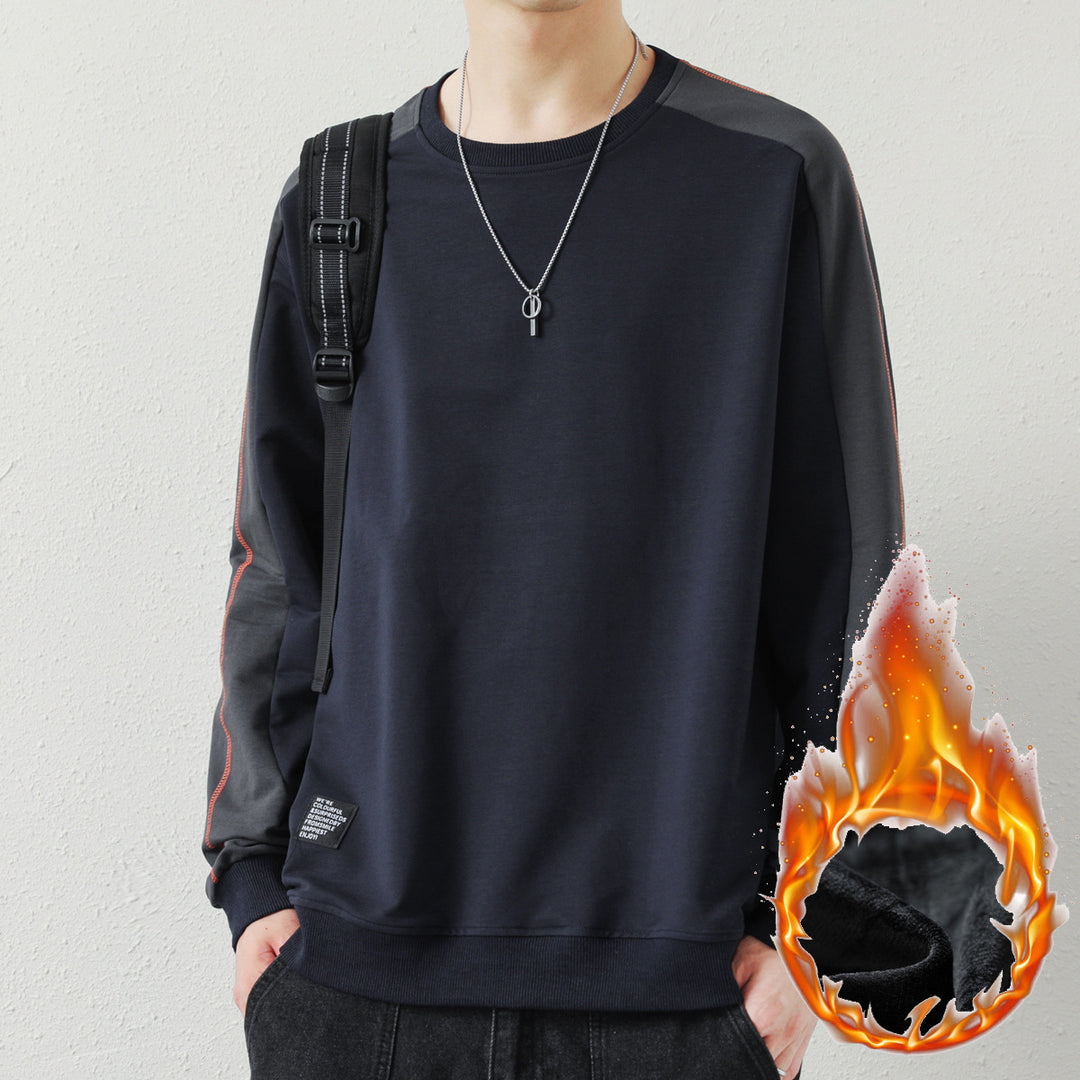 Herren Oversize-Sweatshirt mit kontrastierenden Ärmeln, Flachnaht-Details und Rippbündchen Nord Taschen