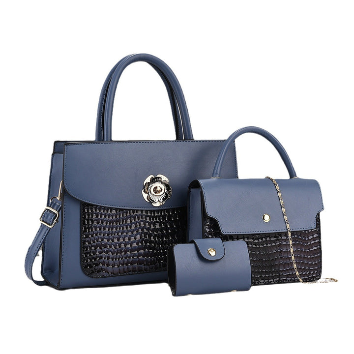 Damen elegante Handtasche mit strukturiertem Design und abnehmbarer Mini-Clutch Nord Taschen