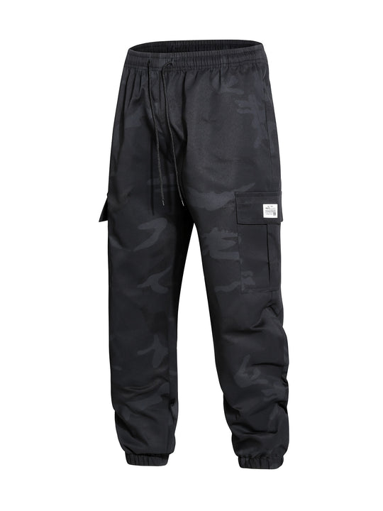 Herren Cargohose im Joggerstil mit Camouflage, Tunnelzugbund & elastischen Knöchelbündchen Nord Taschen