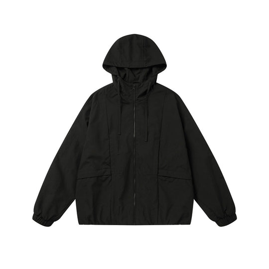 Unisex Oversize-Kapuzenblouson mit elastischem Saum und Utility-Taschen Nord Taschen