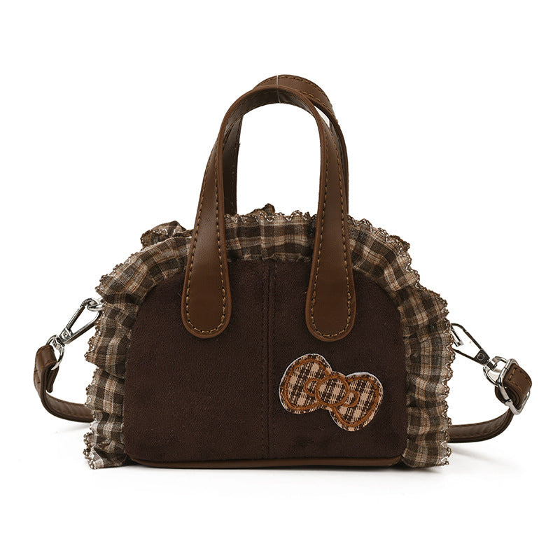 Damen Mini Hobo-Tasche mit verspieltem Rüschendesign Nord Taschen