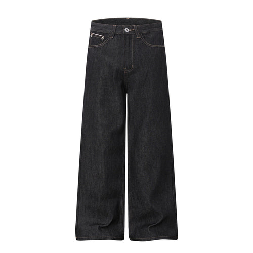 Damen Weite Cropped-Denim Culotte mit hoher Taille und klassischem Taschen-Detail Nord Taschen