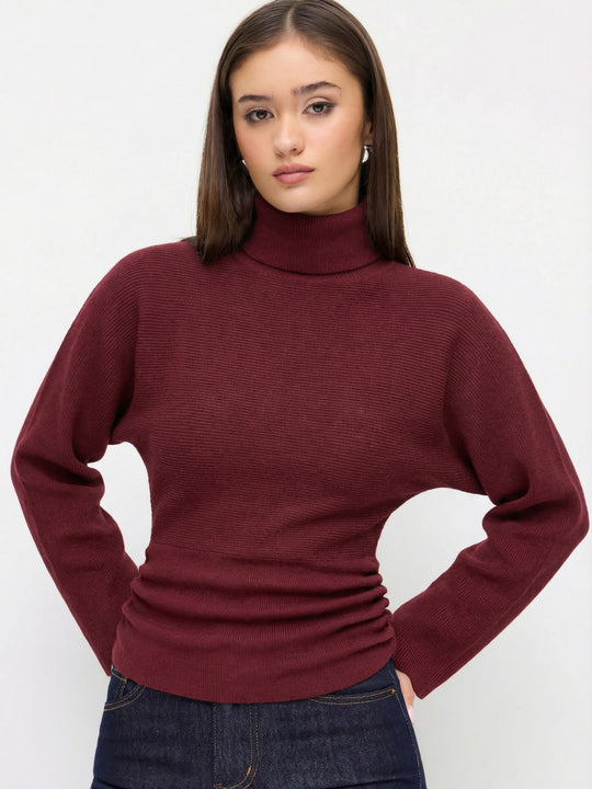 Damen Eleganter Rollkragenpullover Nord Taschen