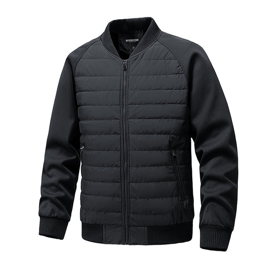 Herren Leichte Hybrid-Bomberjacke mit gesteppter Front Raglanärmeln und Rippbündchen Nord Taschen