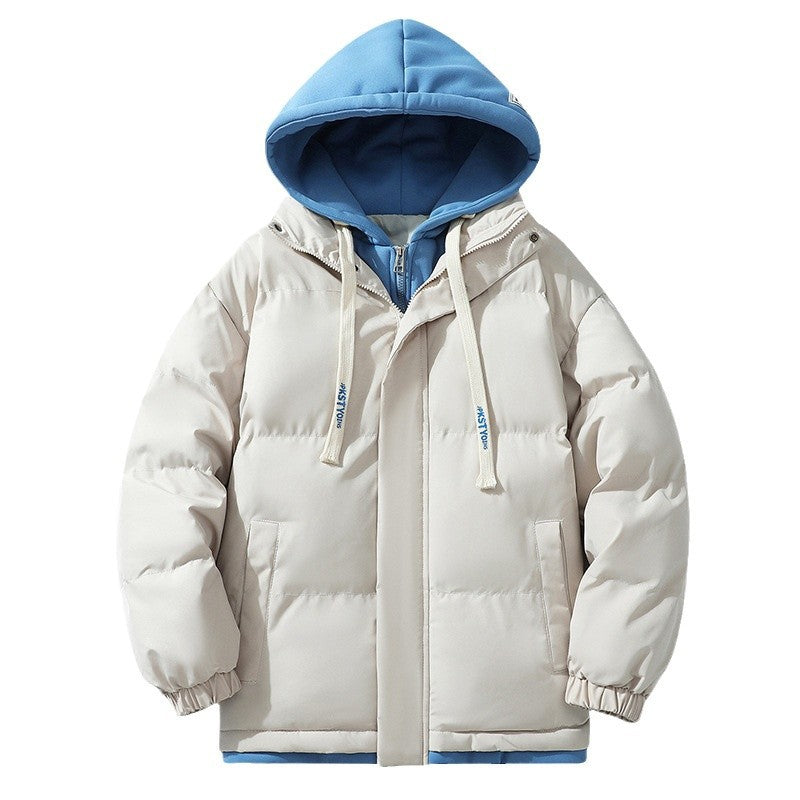 Unisex Wattierte Kapuzen‑Steppjacke mit Double‑Layer Kapuze und elastischen Bündchen Nord Taschen