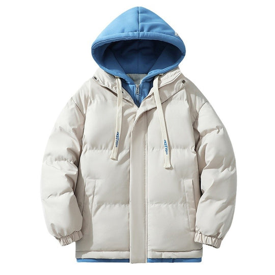 Unisex Wattierte Kapuzen‑Steppjacke mit Double‑Layer Kapuze und elastischen Bündchen Nord Taschen